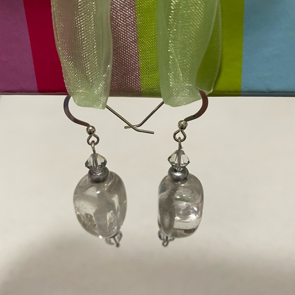 💙2for$12. Quartz Hook earrings - Picture 3 of 3